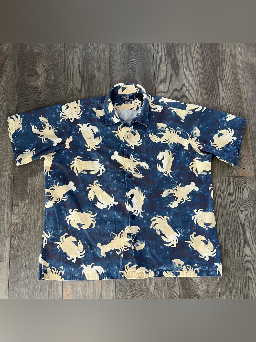 Vintage 1990s POLO by RALPH LAUREN Lobster & Crab Camp Shirt Size XL